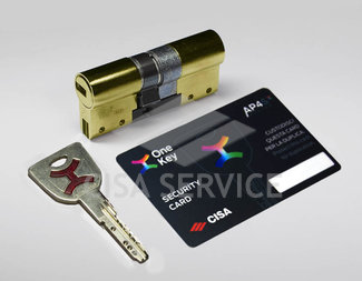 OP3M2.07.0.12 Cisa AP4 S MODULO цилиндр усиленный 70 (30x40) ключ/вертушка (латунь) 5 ключей